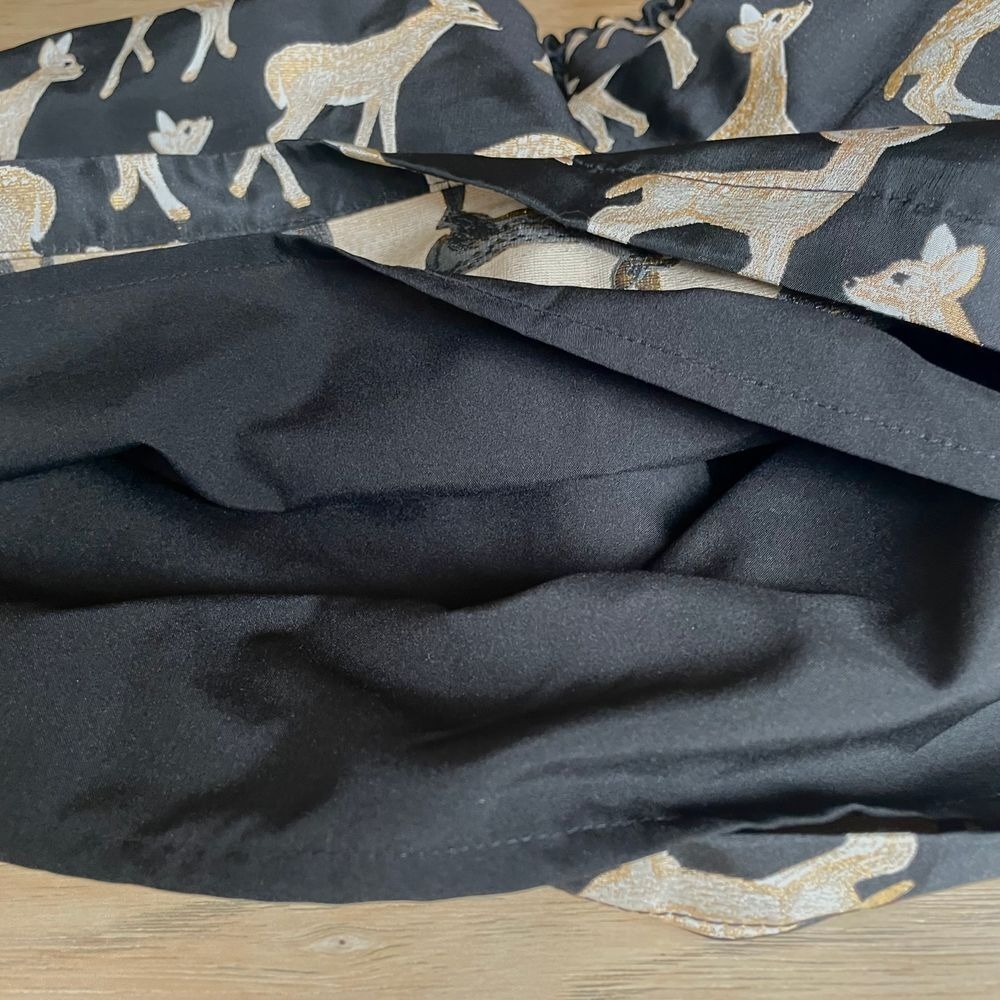 Gymboree Holiday Black and Gold Deer Print Dressy Skirt Jacquard Youth XL/14 - Picture 5 of 6
